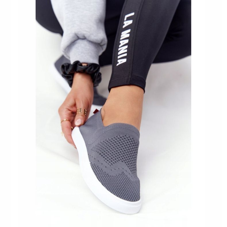 Tênis feminino slip-on Big Star FF274A607 cinza 2