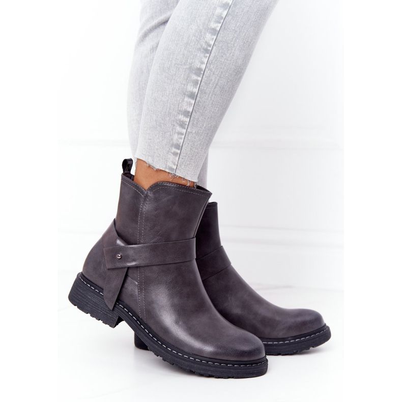 PJ1 Botas quentes femininas Workers Grey Alivia cinza 2