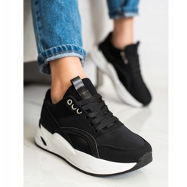 SHELOVET Tênis clássicos na plataforma preto 2