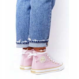 Tênis de cano alto feminino Big Star HH274447 rosa 1