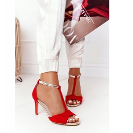 S.Barski Sandálias em Szpilce S. Bararski 280-58 Vermelho-Dourado 2