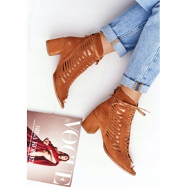 Botas de camurça a céu aberto Maciejka vermelho 04040-29 marrom 2