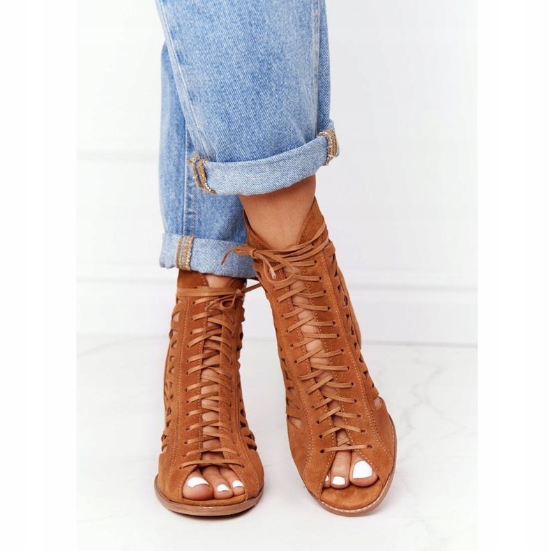 Botas de camurça a céu aberto Maciejka vermelho 04040-29 castanho 1