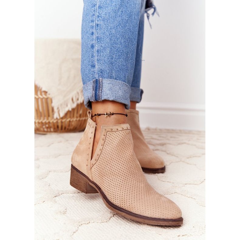 PS1 Botas a céu aberto com recortes Beige Clever castanho 2 PS1 Botas a céu aberto com recortes Beige Clever castanho 2