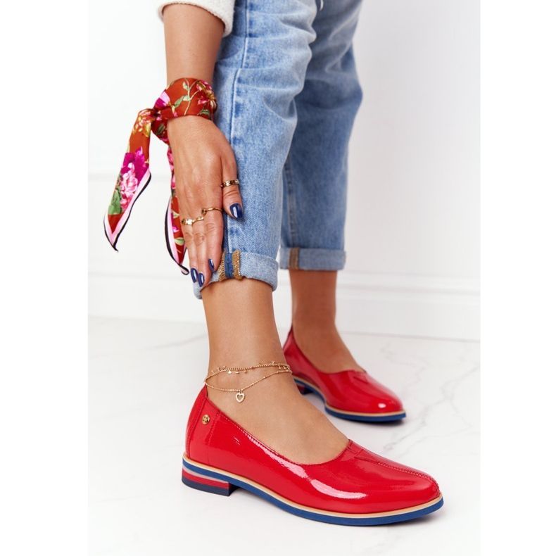 Sapatos de Couro Lacados Maciejka 05035-08 Vermelho 2