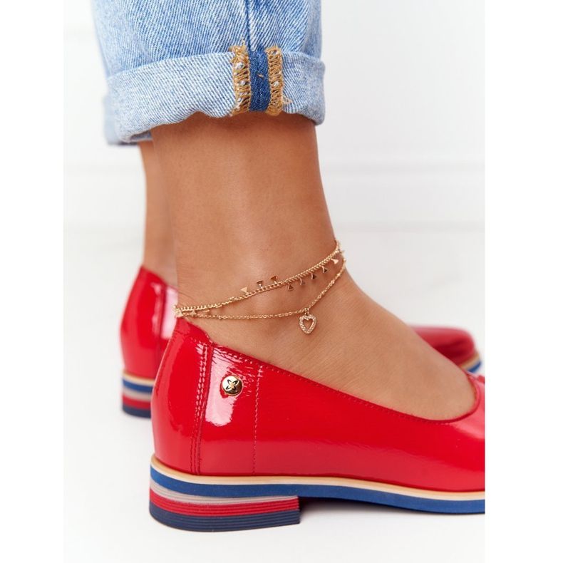Sapatos de Couro Lacados Maciejka 05035-08 Vermelho 1