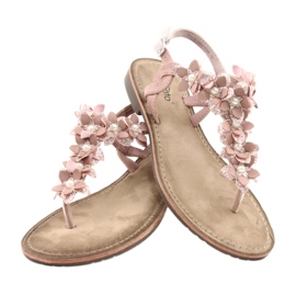 Evento Sandálias femininas com pérola 20SD35-1811 rosa 2 Evento Sandálias femininas com pérola 20SD35-1811 rosa 2