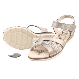 Evento Sandálias de couro confortáveis ​​20SD20-2174 Bronze bege marrom multicolorido 2