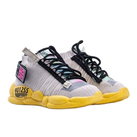 Meias bege de tênis Ava multicolorido 1