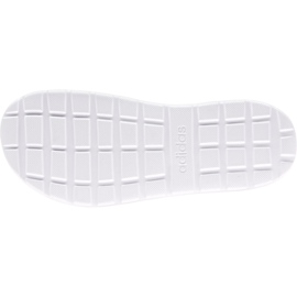 Chinelos de flip-flop de conforto feminino da Adidas, preto e branco, FY8656 1