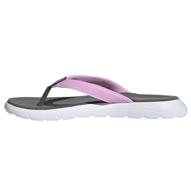 Chinelos de flip-flop Conforto feminino da Adidas FY8658 cinza-rosa 2