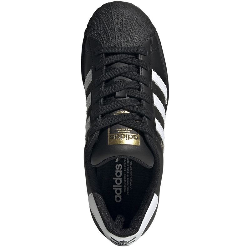 Sapatos infantis Adidas Superstar J pretos EF5398 1