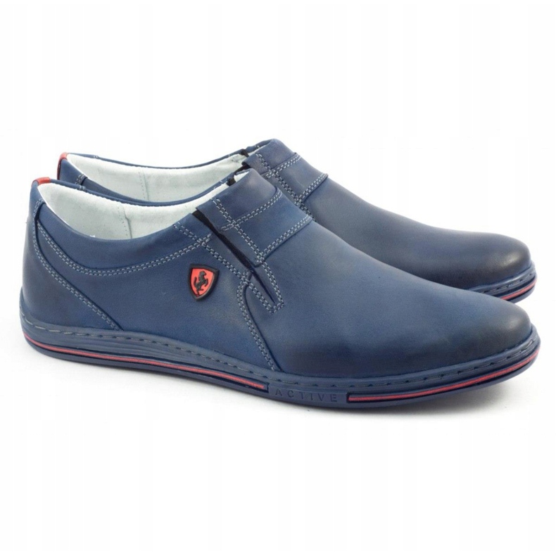 Polbut Brogues Masculino Couro 362 Azul Marinho 2