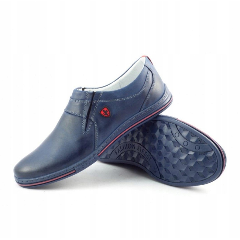 Polbut Brogues Masculino Couro 362 Azul Marinho 3
