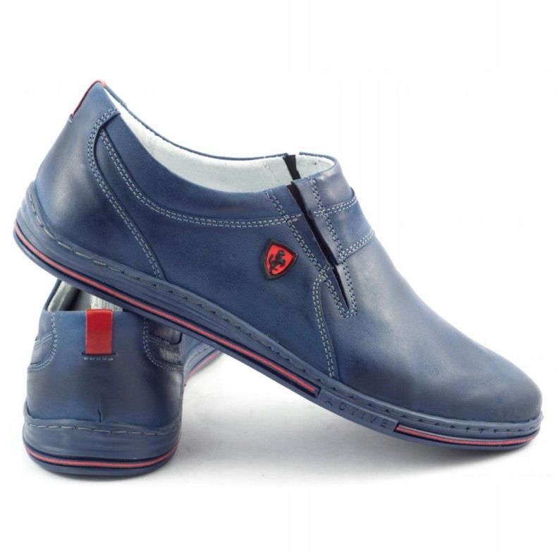 Polbut Brogues Masculino Couro 362 Azul Marinho azul-marinho 4