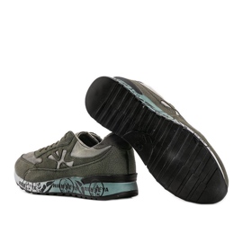 Tênis masculino cáqui Omarion multicolorido verde 1