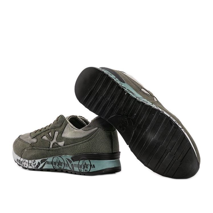 Tênis masculino cáqui Omarion multicolorido verde 1