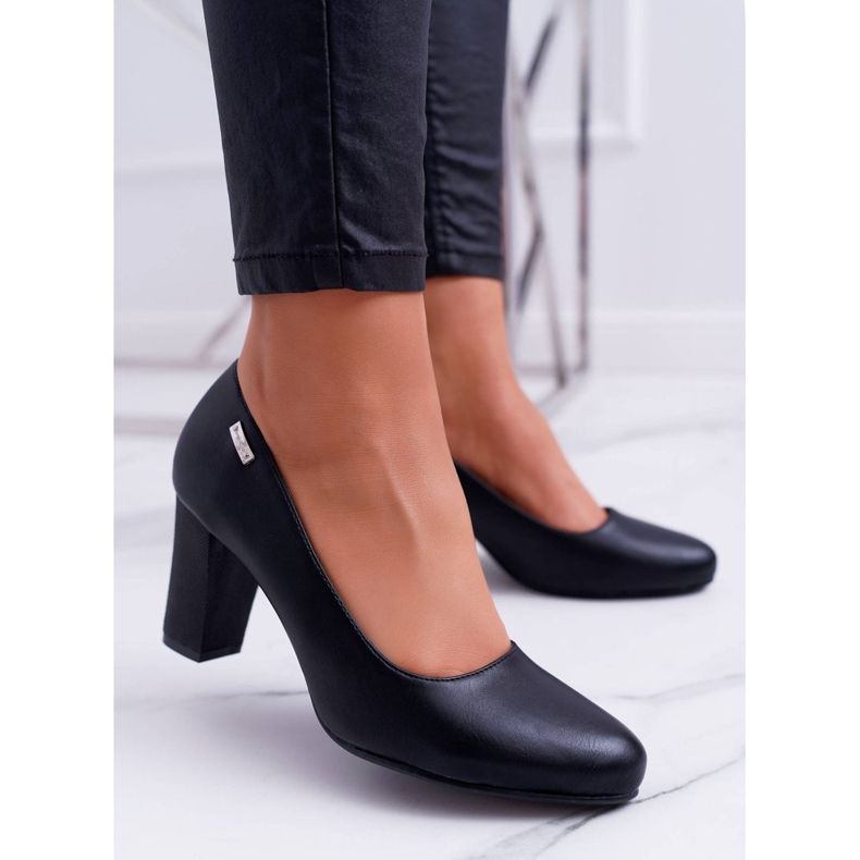 Bombas Femininas Sergio Leone PB130 Black Amber preto 2