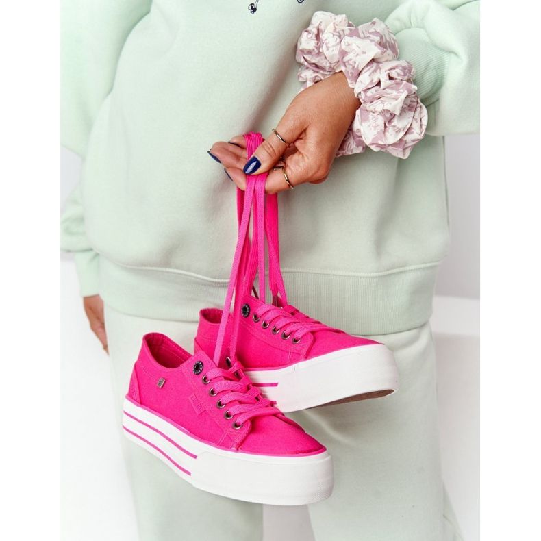 Tênis feminino na Big Star HH274054 fúcsia rosa 2