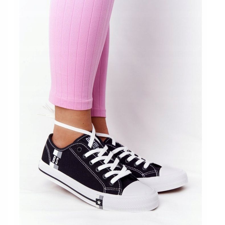 Tênis clássico feminino Big Star HH274108 preto 1