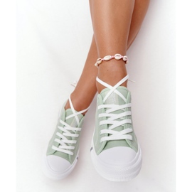 Tênis clássico feminino Big Star HH274112 verde 1