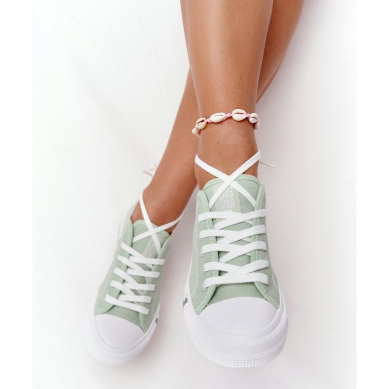 Tênis clássico feminino Big Star HH274112 verde 1