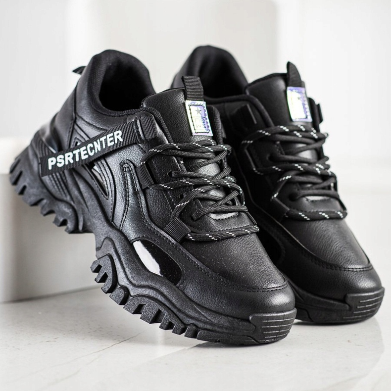 SHELOVET Tênis da moda primavera preto 2