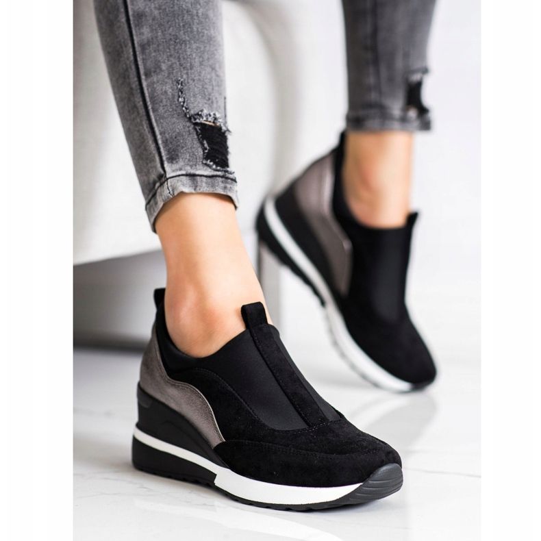 Sapatos VINCEZA Slip On preto 2