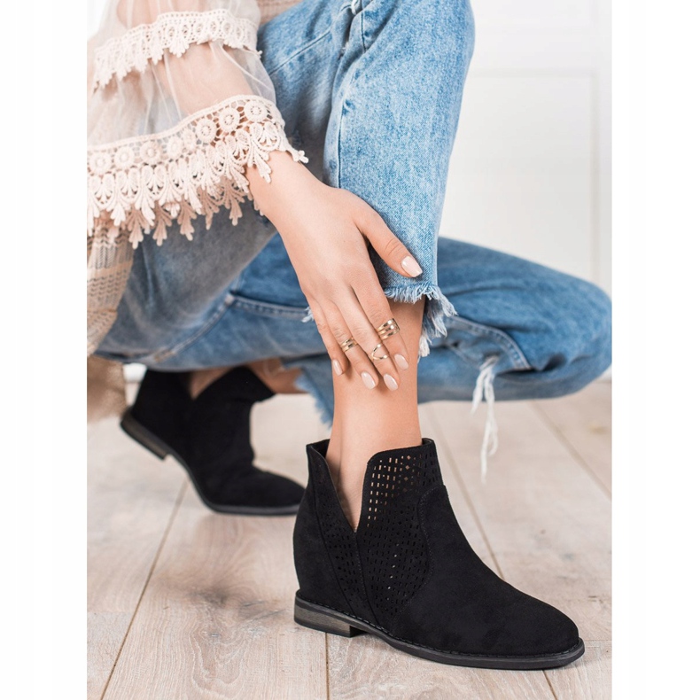 S. BARSKI Botas de primavera com corte S.BARSKI preto 1 S. BARSKI Botas de primavera com corte S.BARSKI preto 1