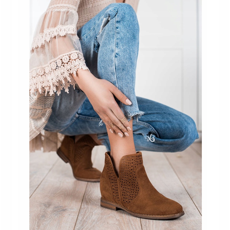 S. BARSKI Botas de primavera com corte S.BARSKI marrom 1