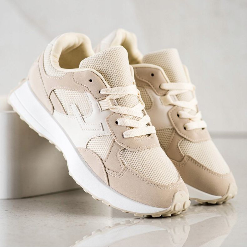 SHELOVET Tênis Bege castanho 1