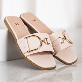 Seastar Chinelos Elegantes Com Ornamento bege 1 Seastar Chinelos Elegantes Com Ornamento bege 1