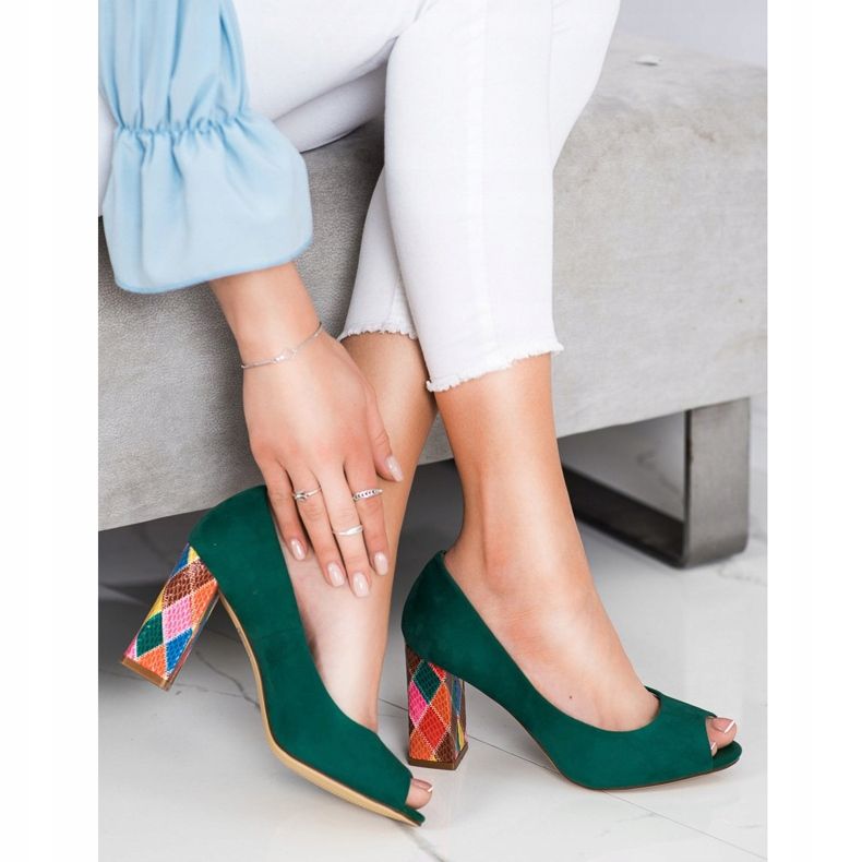 Sergio Leone Bombas com salto padronizado verde 1