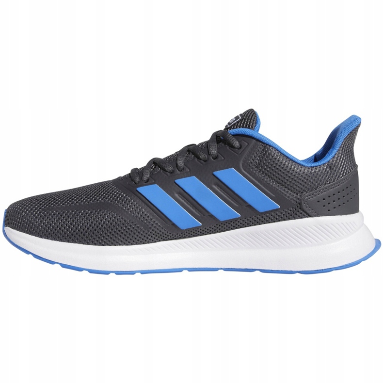 Tênis de corrida masculino adidas Runfalcon cinza azul G28730 1