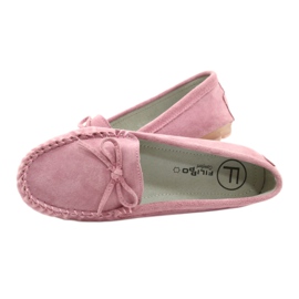 Mocassins de couro feminino rosa Filippo DP1204 / 21 PI 4