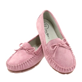 Mocassins de couro feminino rosa Filippo DP1204 / 21 PI 3