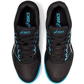 Tênis masculino de vôlei Asics Upcourt 4 preto e azul 1071A053 020 1