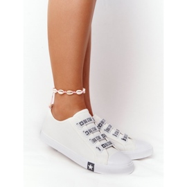 Tênis feminino Big Star HH274094 Branco com punhos 2