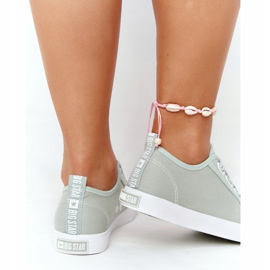 Tênis feminino Big Star HH274097 Verde com punhos 2
