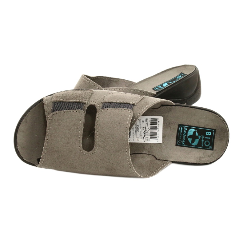Adanex Chinelos femininos BIO Nature 26025 cinza 4
