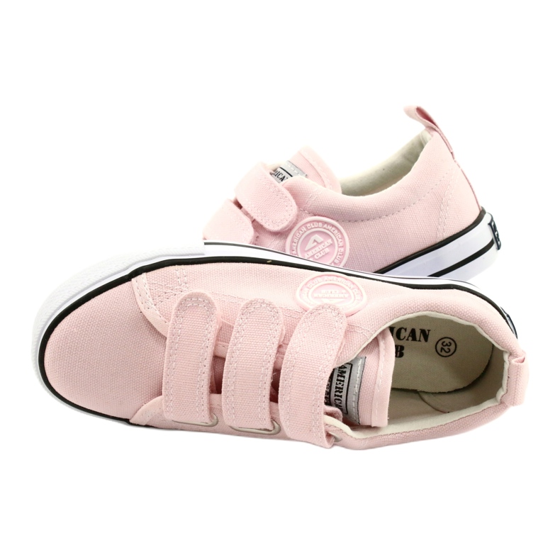 Tênis de velcro American Club rosa LH63 / 21 4