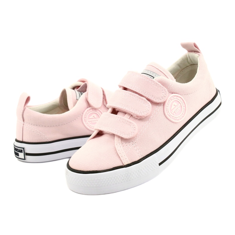 Tênis de velcro American Club rosa LH63 / 21 3