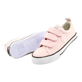 Tênis de velcro American Club rosa LH63 / 21 2