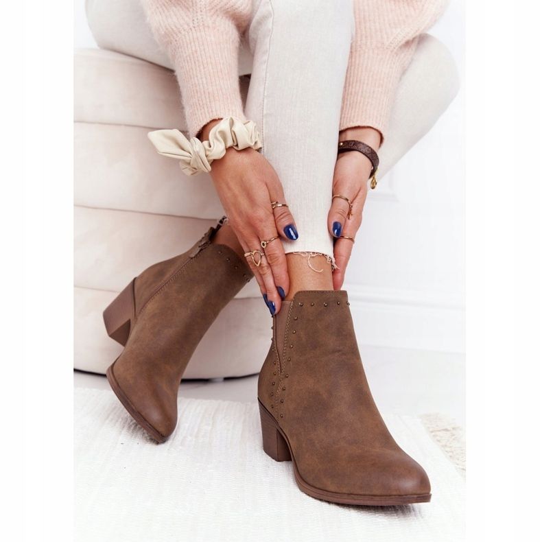 PJ1 Botas quentes femininas Botas Jodhpur Khaki Morgan castanho 1