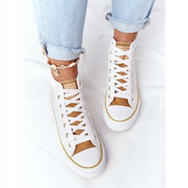 Tênis alto feminino Big Star HH274450 branco bege 1