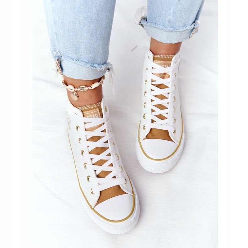 Tênis alto feminino Big Star HH274450 branco bege 1