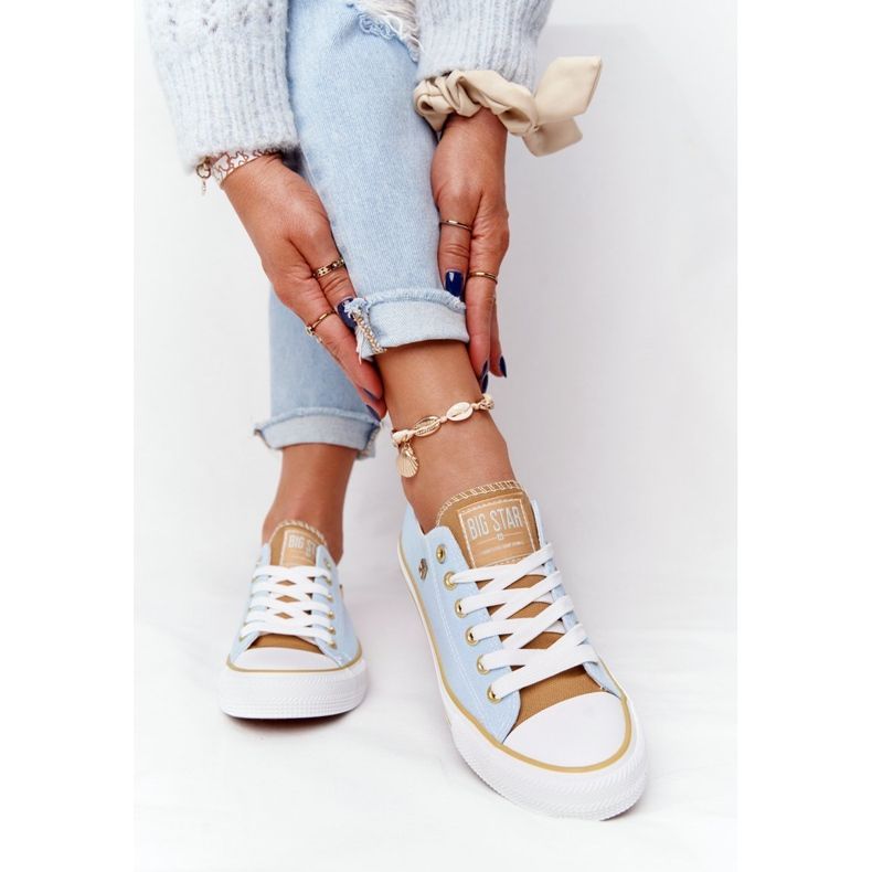 Tênis clássico feminino Big Star HH274457 azul 1