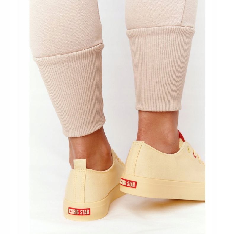 Tênis feminino Big Star HH274680 amarelo 1