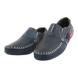 Mario Pala Mocassins masculinos 834 azul marinho vermelho azul-marinho cinza 1