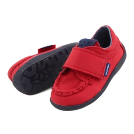 Mazurek Meninos de couro vermelho mocassins 113 2